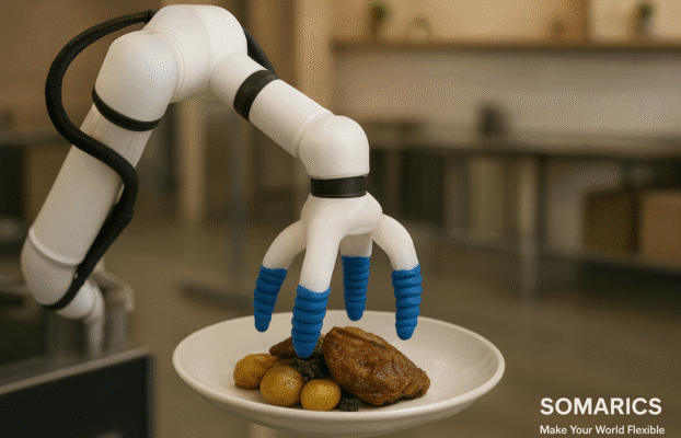 Soft Robotic Arms in Mobile Waiter Robots: Enhancing Safety and Service in Human-Centric Environments